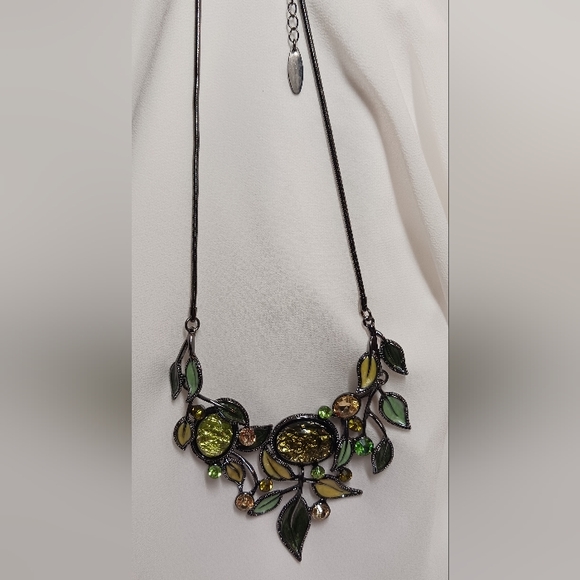 Signed NYGARD enamel tree necklace - Picture 2 of 5